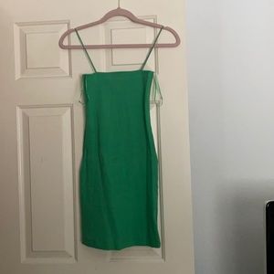 ZARA GREEN BODY CON DRESS